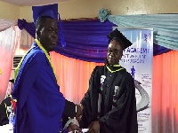 About 106 students received diplomas while the remaining 78 received certificates