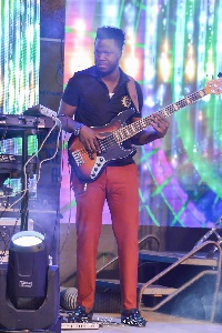 Bass player, Emmanuel Affreh