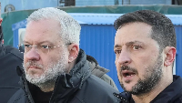 German Galushchenko (left) was among figures in Zelensky's govt implicated in alleged corruption