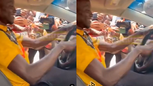 Benjamin Asare in his new car PC, OnuaSports