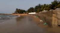 A coastal area in Ampenyi affected by the erosion