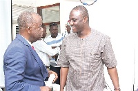 ACP (rtd) K.K. Amoah, Executive Director of EOCO with Mr Suleiman Ahmed