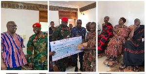 Joe Ghartey leads GRA to donate GH¢100,000 to victims of Ngersia premix fuel explosion