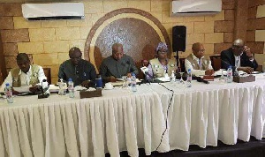Former President Mahama was at the first round of polls held on 10 October.
