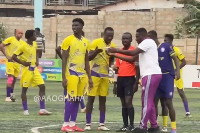 Players of Vision FC made the referee watch highlights of the game via phone