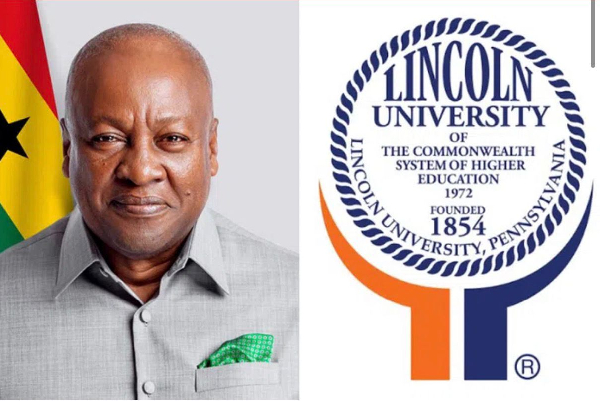 Lincoln University withdrew its Honorary Degree for Mahama on March 24, 2026