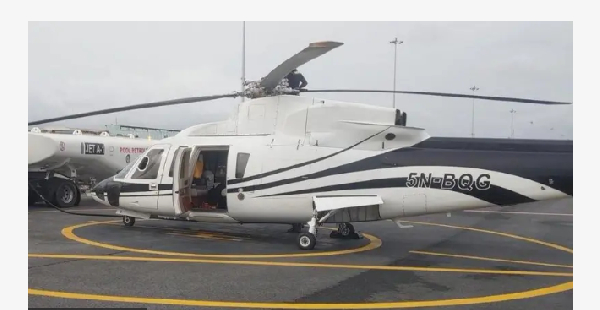 All di pipo wey dey inside di helicopter wey crash for Bonny, Rivers state don die