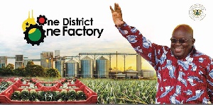 President Akufo-Addo has said that each of the 216 districts across the country would get a factory