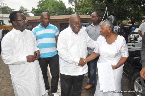 Nana Addo Dankwa Akufo-Addo shakes Mrs. Kufuor