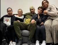 Anthony Joshua with his family in London