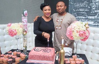 Tontoh Dikeh (left) and Olakunle Churchill split up only two years after tying the knot