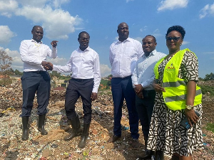 Executive Chairman of JGC, Dr. Joseph Siaw Agyepong [2nd from left], others in a group photograph