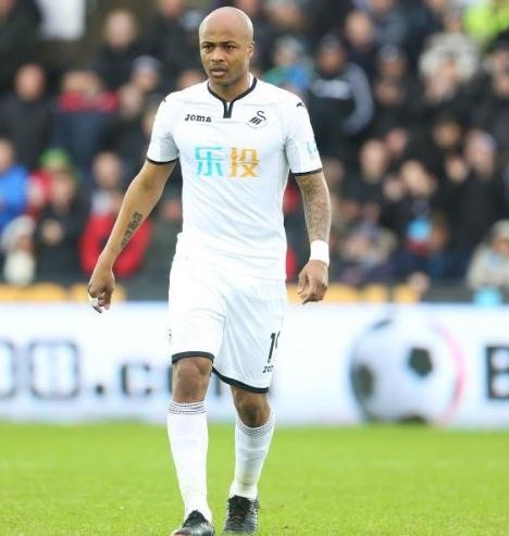 Andre Ayew's  makes his first start since rejoining Swansea from West Ham in January