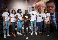 George Quaye pictured with some members of Ekow Blankson's family