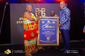 Dr. Mathew Prempeh receiving a citation