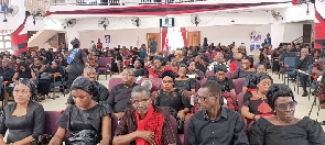 Cross section of the attendees at the final church service