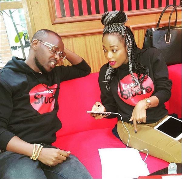 Eya with Eddy Kenzo