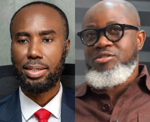 Adu Boahene is a former Director of the NSB (L) and Raymond Archer, EOCO boss (R)