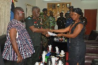 Babara Mahama, Major Mahama's wife receiving donations
