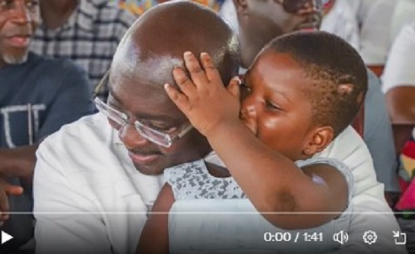 Vice President Dr. Mahamudu Bawumia with Priscilla, whom he sponsored for leg surgery in Italy