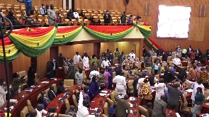 Majority members in parliament walked out of parliament during a sitting