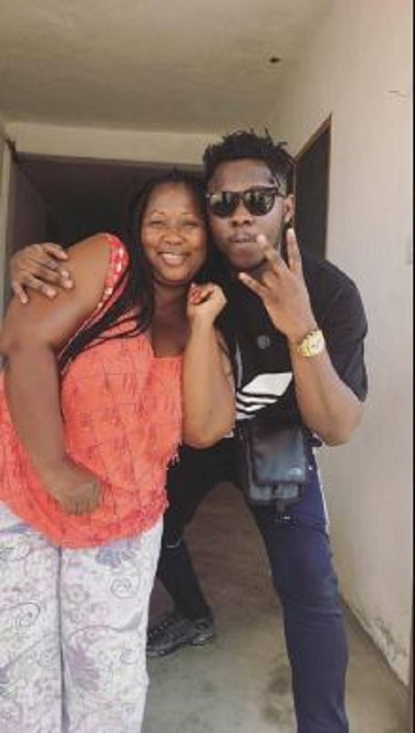 Musician Medikal and Mother