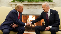 US President Joe Biden meets with President-elect Donald Trump in the Oval Office at the White House