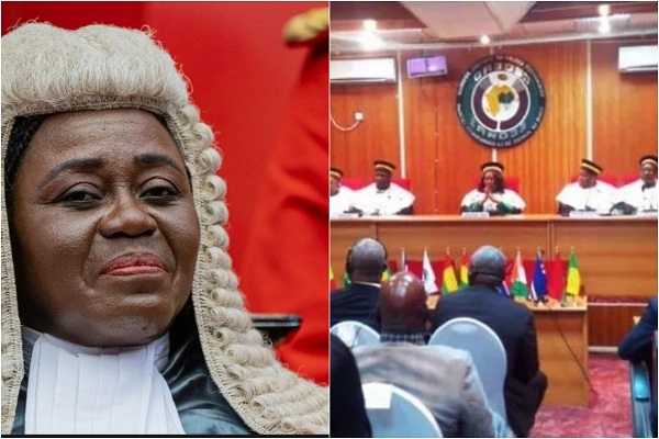 Gertrude Torkornoo (L) has sued the government of Ghana at the ECOWAS Court (L)