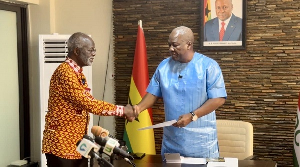 Dr. Nduom paid a courtesy call on former President Mahama on Friday