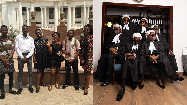 The group of friends made a promise to take photos together when eventually called to the bar