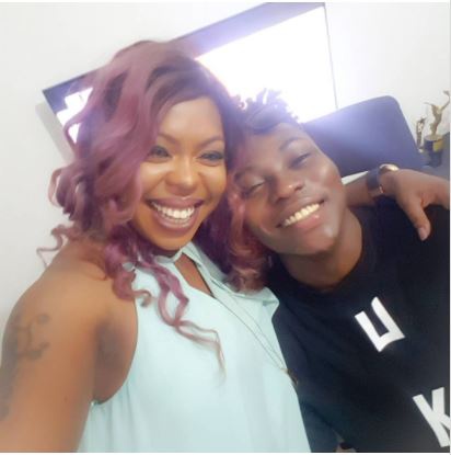 Controversial TV cum Radio personality Afia Schwarzenegger with Nigerian music icon Reekado Banks