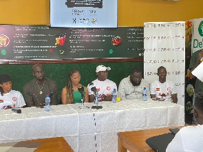 Officials of Sports Equity Lab and Seed Foundation and some players during the presser