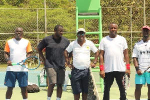 Lt. Col. Akoto and Sacrassoro Baly lost their doubles game