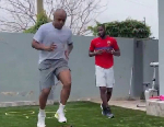 Andre Ayew and Wakaso spotted in intense home training session Andre Ayew and Wakaso spotted in intense home training session