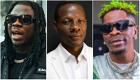 From L to R: Stonebwoy, Sugar Ranking and Shatta Wale