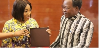 Shirley Ayorkor Botchwey and Pingrenoma Zagre, Ambassador of the Republic of Burkina Faso  and