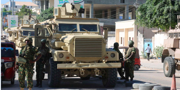 African Union peacekeepers in Mogadishu, Somalia