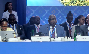 Minister of State for Climate Change and Sustainability, Seidu Issifu during the meeting