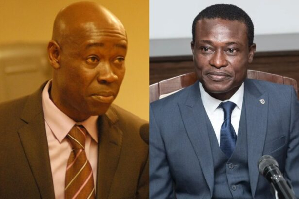 Thaddeus Sory [L} and Kissi Agyebeng