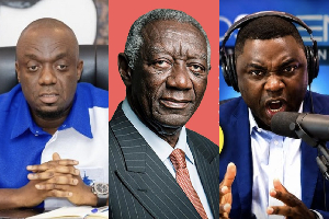 The NPP wants Kevin Taylor (R) cautioned over his attacks on Kufuor (M)