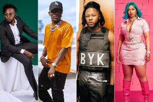 From L to R: Kwaw Kese, Shatta Wale, Medikal and Mona4reall