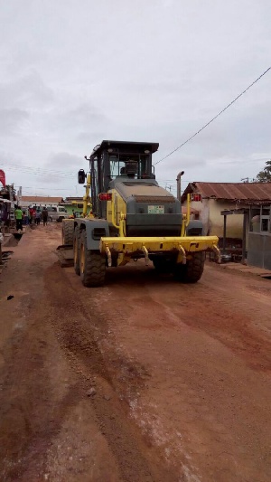 The road from blue cross junction to Gbawe lorry station has been reshaped