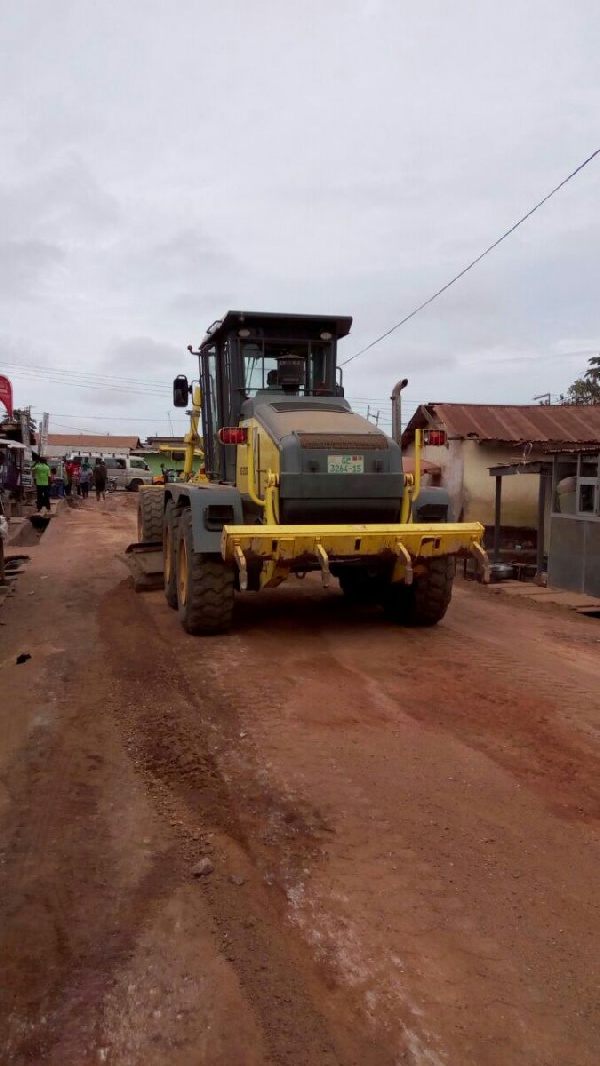 The road from blue cross junction to Gbawe lorry station has been reshaped