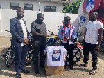 The donated items include four motorbikes and 1,500 T-shirts