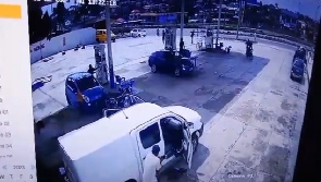 Screenshot from Ablekuma bullion van robbery CCTV footage