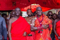 Odeneho Kwafo Akoto III in shots with Oseadeeyo Agyemang Badu