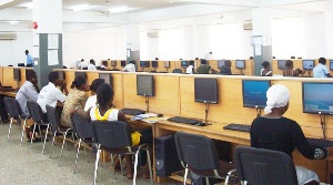 Students at ICT center.     File photo.