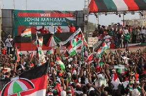 Some NDC officials and party enthusiasts at one of the rallies