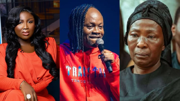 (L) MC Yaa Yeboah questions Akosua Serwaa’s lawsuit timing after Lumba’s death