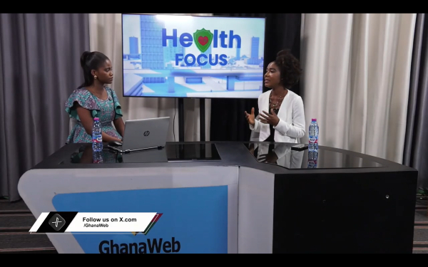 Dr Paulina Denteh speaking on Health Focus on GhanaWeb TV